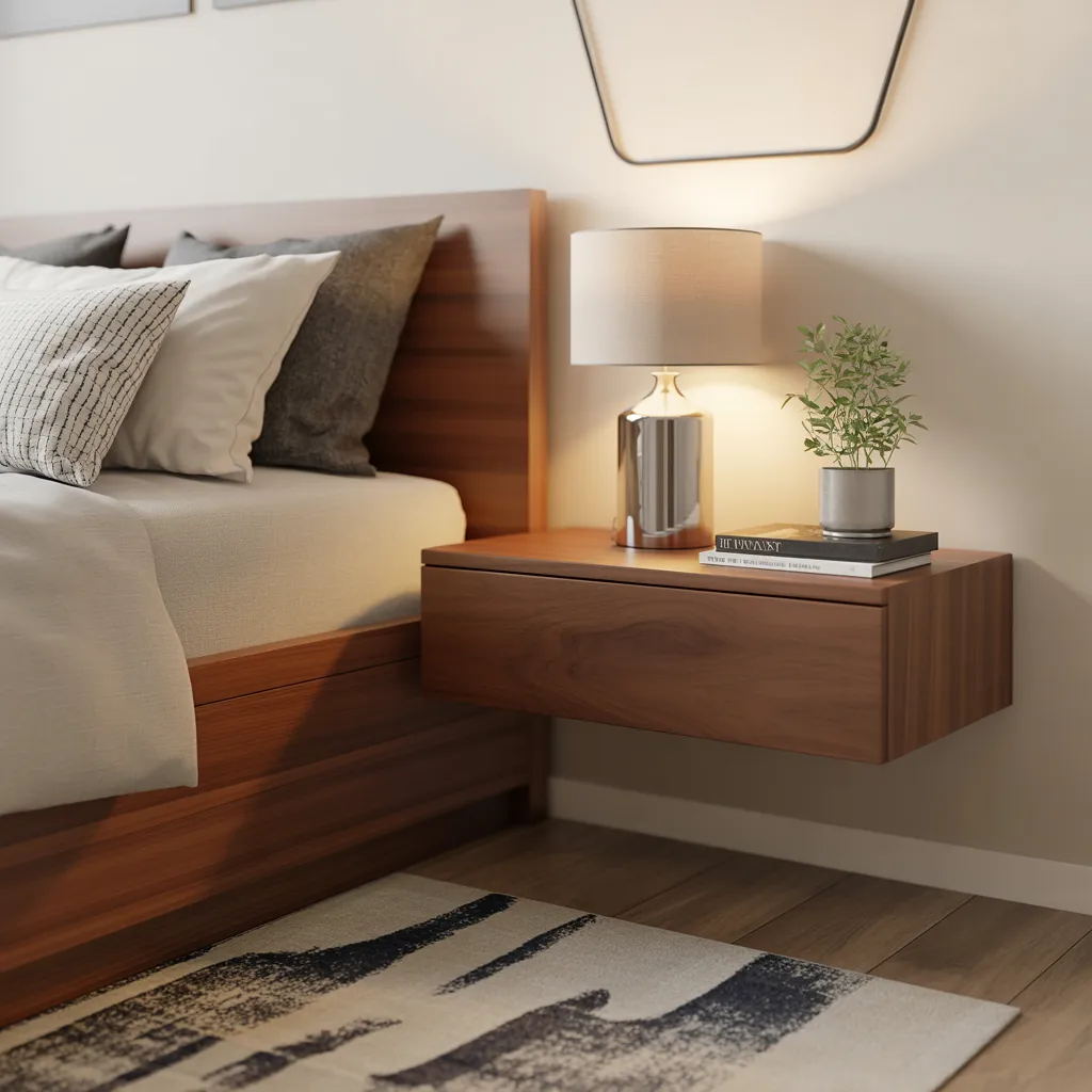 Wall-Mounted Nightstand Idea