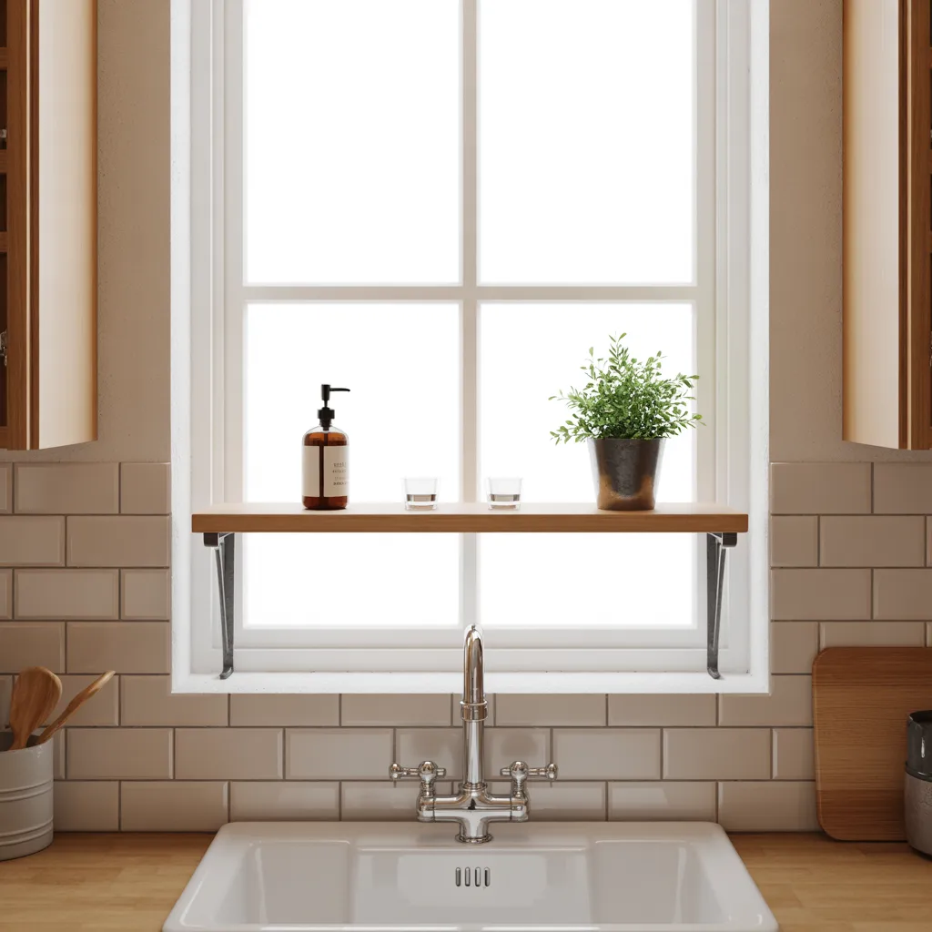 Over-the-Sink Shelf Small Kitchen Idea